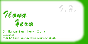 ilona herm business card